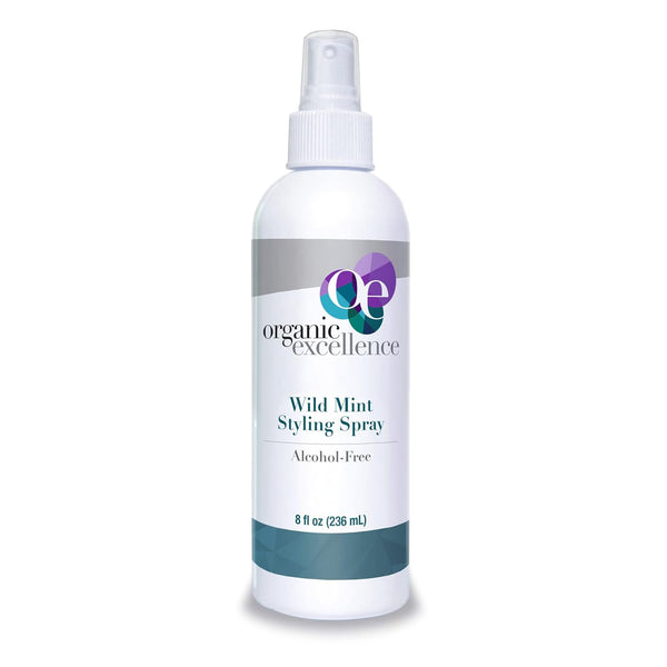 Organic Excellence Wild Mint Styling Spray, Alcohol-Free, pH Neutral, 8 Ounce