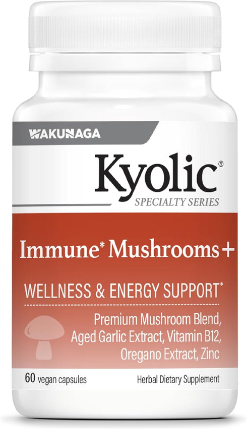 Kyolic Immune Mushrooms+ - Mushroom & Herbal Dietary Supplement - Wellness &