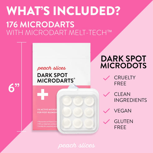 Peach Slices Dark Spot MicroDarts | For Dark Spots and Post-Blemish Redness, 9 Patches