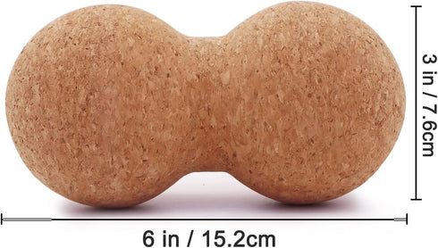 KITWILD Cork Peanut Massage Ball, Peanut Double Lacrosse Massage Ball for Deep Tissue Muscle Massage, Myofascial