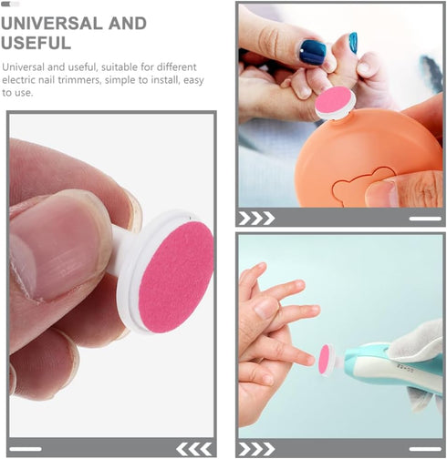 Trimmer 24pcs Homoyoyo Nail Pads Replacement for Infant Electric Nail File Pads Baby