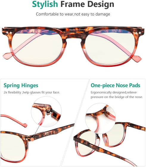 Eyekepper Blue Light Blocking Reading Glasses - Vintage Readers for Men and Women