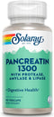 SOLARAY Pancreatin Supplement, 1300 mg, 90 Count