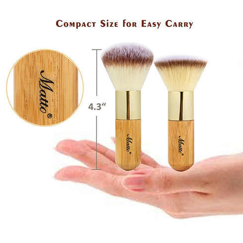 Matto Makeup Brush Set, 2 Pieces Face Blush Kabuki Powder Foundation Brushes for Mineral BB Cream