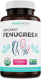 USDA Organic Fenugreek Capsules for Women, 60 Vegan Capsules, Effective Lactation Supplement for Increased Milk Supply
