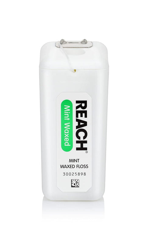 REACH Waxed Dental Floss, 200 yds, Mint Flavor, Gentle on Gums & Teeth, 1 Pack