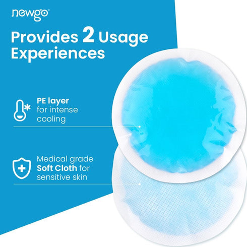 NEWGO Small Ice Packs for Injuries, 6 Pack Round Ice Packs for Face, Hot and Cold Gel Compress for Pain Relief