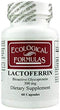 Ecological Formulas Lactoferrin 300 Mg, White, 60 Count for Immune Support and Health Benefits