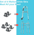 2 Pack Walker Skis Glides for Folding Walkers, Essential Mobility Aid Accessories for Seniors