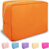 Nylon Large Travel Makeup Bag Pouch - Preppy Cute Cosmetic Zipper Organizer, Waterproof Toiletry Bag for Women Men