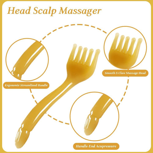 Set 2 GSHOW Scalp Massager Handheld Comb Resin Relax Massage Tool - Manual Relaxation Tool for Soothing Head Massage
