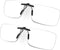 FONHCOO Clip-on Blue Light Blocking Glasses - Night Driving Sunglasses 2 Pack, Lens over Prescription Glasses for Women