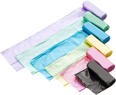 Heavy Duty Recycled Trash Bin Liners 100 Count - 9-14L Black Refuse Sacks for Kitchen and Bathroom