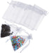 Boshen 100/200PCS White Organza Gift Candy Sheer Bags, Mesh Jewelry Pouches Drawstring for Wedding Party Favors