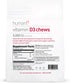 humanN Vitamin D3 Chews, High Potency 5000iu (125mcg), Mixed Berry Flavor, 30 Count