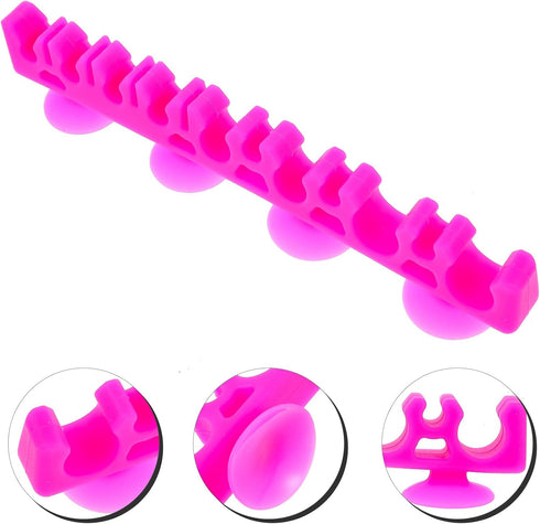 1Pcs Silicone Makeup Brush Holder, Cosmetic Brush Drying Rack with Suction Cup for Display Stand