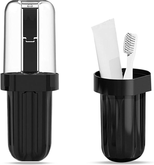 Portable Travel Toothpaste Container Case, 3 in 1 Toothbrush Toothpaste Travel Cup Container