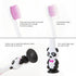 Newday Kids Toothbrushes, 6 Pack Set with Soft Bristles and Suction Cup, Includes Travel Covers, Bear Panda Design