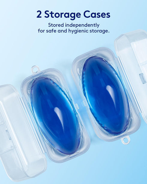 nalax Hemorrhoid Treatment Ice Pack for Fast Relief, Cooling Gel Packs Pads - Ultra-Soft, No Mess, 2 Storage Cases