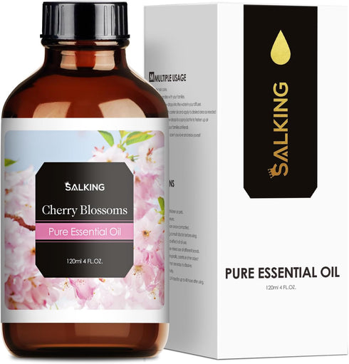 Cherry Blossom Essential Oil 120ml - Pure & Natural Fragrance Oils for Diffuser, Massage, Candle Making