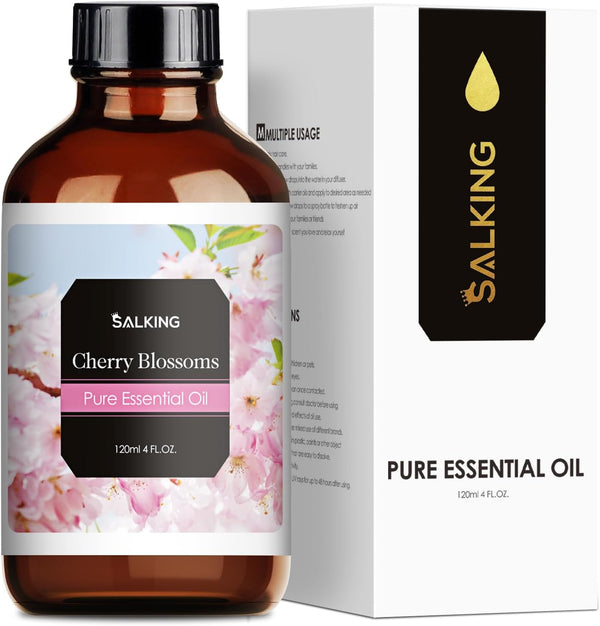Cherry Blossom Essential Oil 120ml - Pure & Natural Fragrance Oils for Diffuser, Massage, Candle Making