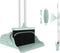 Broom with Dustpan Combo Set, 52'' Long Handle Broom and Dustpan with Self-Cleaning Teeth for Home Office Kitchen