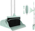 Broom with Dustpan Combo Set, 52'' Long Handle Broom and Dustpan with Self-Cleaning Teeth for Home Office Kitchen