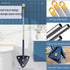 360 Degree Rotatable Adjustable Cleaning Mop, 52.1'' Telescopic Triangular Mop with 4 Replacement Microfiber Pads (Blue)