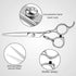 Professional Hair Cutting Scissors Kit - Home Haircutting Barber/Salon Thinning Shears with Comb and Case (Silver)