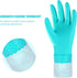 Reusable Long Sleeve Dishwashing Gloves, Latex Free with Cotton Lining, Kitchen Gloves 2 Pairs, Purple+Blue