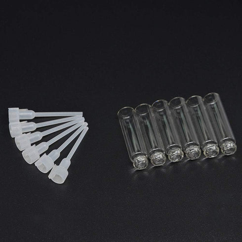 Teensery 100 Pcs Empty Perfume Sample Bottles, Mini Glass Refillable Vial Containers for Essential Oil