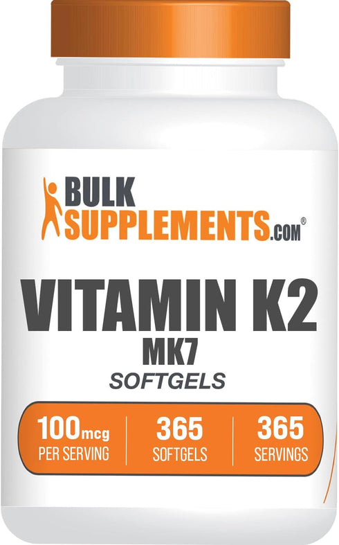 BulkSupplements.com Vitamin K2 Softgels - Vitamin K2 MK7, Vitamin Supplements - Gluten
