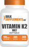 BulkSupplements.com Vitamin K2 Softgels - Vitamin K2 MK7, Vitamin Supplements - Gluten