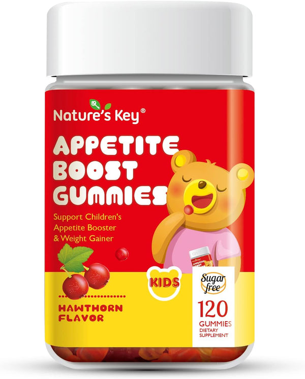 Nature's Key Appetite Booster Gummies - Support Appetite Stimulant and Weight Gainer - Hawthorn Flavor (120 Count)
