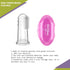 Silicone Finger/Mouth Toothbrush Set, Infant Training Soft Teeth Brush, Oral Cleaning Massager - Pink