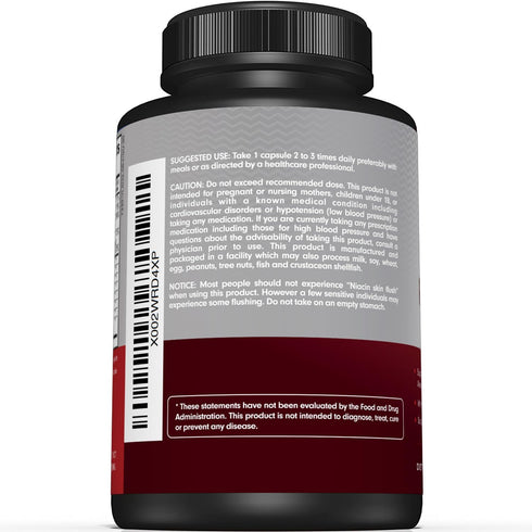 Premium Blood Pressure Support Supplement - Cardiovascular & Heart Health with Garlic, Hawthorn & Hibiscus - 90 Capsules