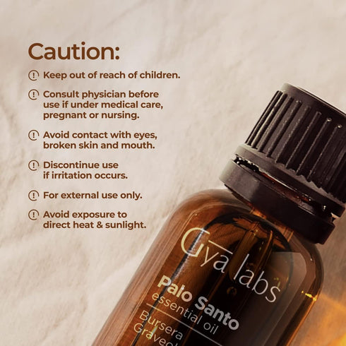Gya Labs Palo Santo Essential Oil for Diffuser - 100% Natural Palo Santo Oil for Skin, Candles, Bath & Candle Making