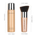 AirBrush Foundation Spray, Silky Mist Makeup Set with Brush, Full Coverage Foundation for Smooth Radiant Finish (#02