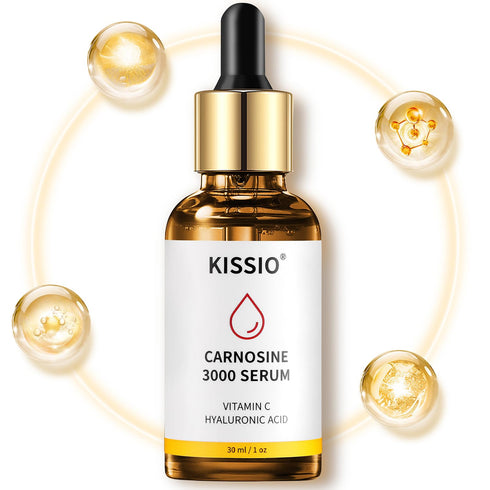 KISSIO Peptide Serum - Anti-Wrinkle Facial Serum with Peptides, Vitamin C & Hyaluronic Acid, 1 Fl Oz