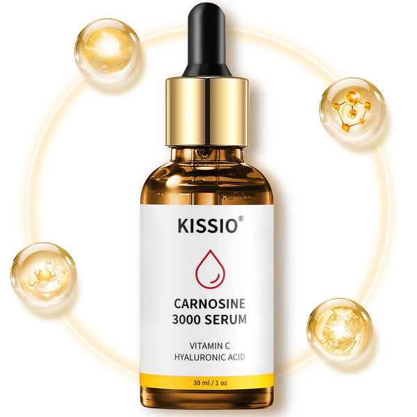 KISSIO Peptide Serum - Anti-Wrinkle Facial Serum with Peptides, Vitamin C & Hyaluronic Acid, 1 Fl Oz