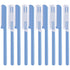 Women's Facial Razor Eyebrow Shaver, Brow Shaper Trimmer Dermaplaner Tool with Cover, Blue