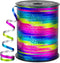 Rainbow Curling Ribbon 500 Yards 3/16", Shiny Metallic Curly Ribbon for Gift Wrapping & Birthday Party Decoration