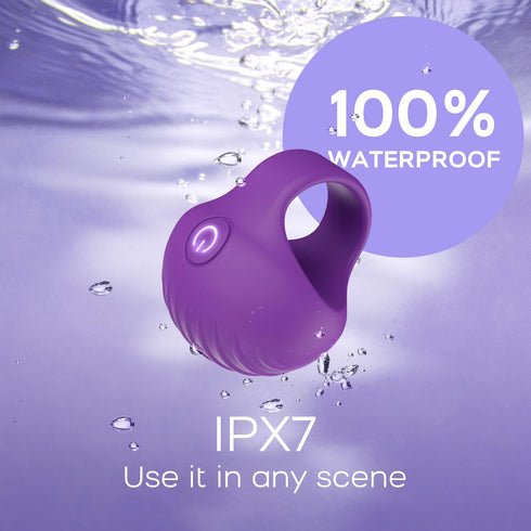 JE FUN Portable Finger Massage Ball, Multifunctional Waterproof Rechargeable Mini Massage Tool (Violet)
