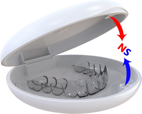(2 Pack) Solid Orthodontic Retainer Case - White Retainer Case
