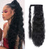 YEAME 22 Inch Corn Wave Ponytail Extension Clip in, Long Wavy Curly Heat Resistant Synthetic Hairpiece
