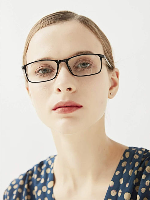 Professional Reading Glasses for Men/Women, Blue Light Blocking Computer Readers with Spring Hinges for UV Protection
