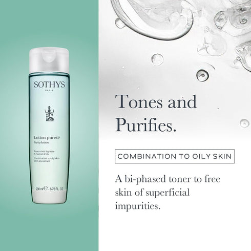 SOTHYS Purity Lotion | Bi-Phased Oil Cleanser, Acne Reducing Moisturizer | Toner for Oily Skin