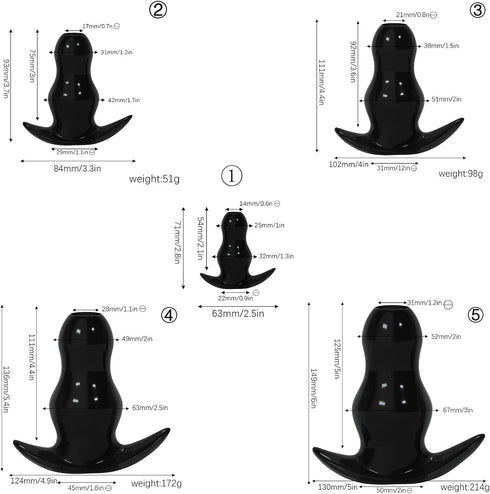 Soft Silicone Men's Hollow Anal Plug with Anchor Base - Adult Toy
