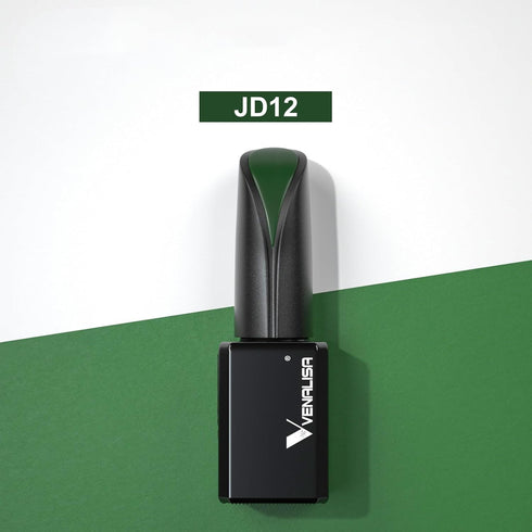 VENALISA 15ml Emerald Green Gel Nail Polish, Dark Green Lime Color Soak Off UV LED Nail Art Starter DIY