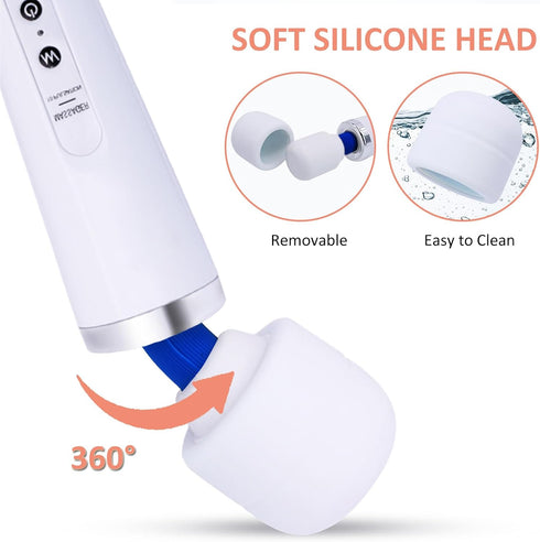 VZVJTR 10 Electric Wand Massager - Powerful Handheld Back Massager with Rhythmical Speeds, Wired Deep Tissue Vibrating